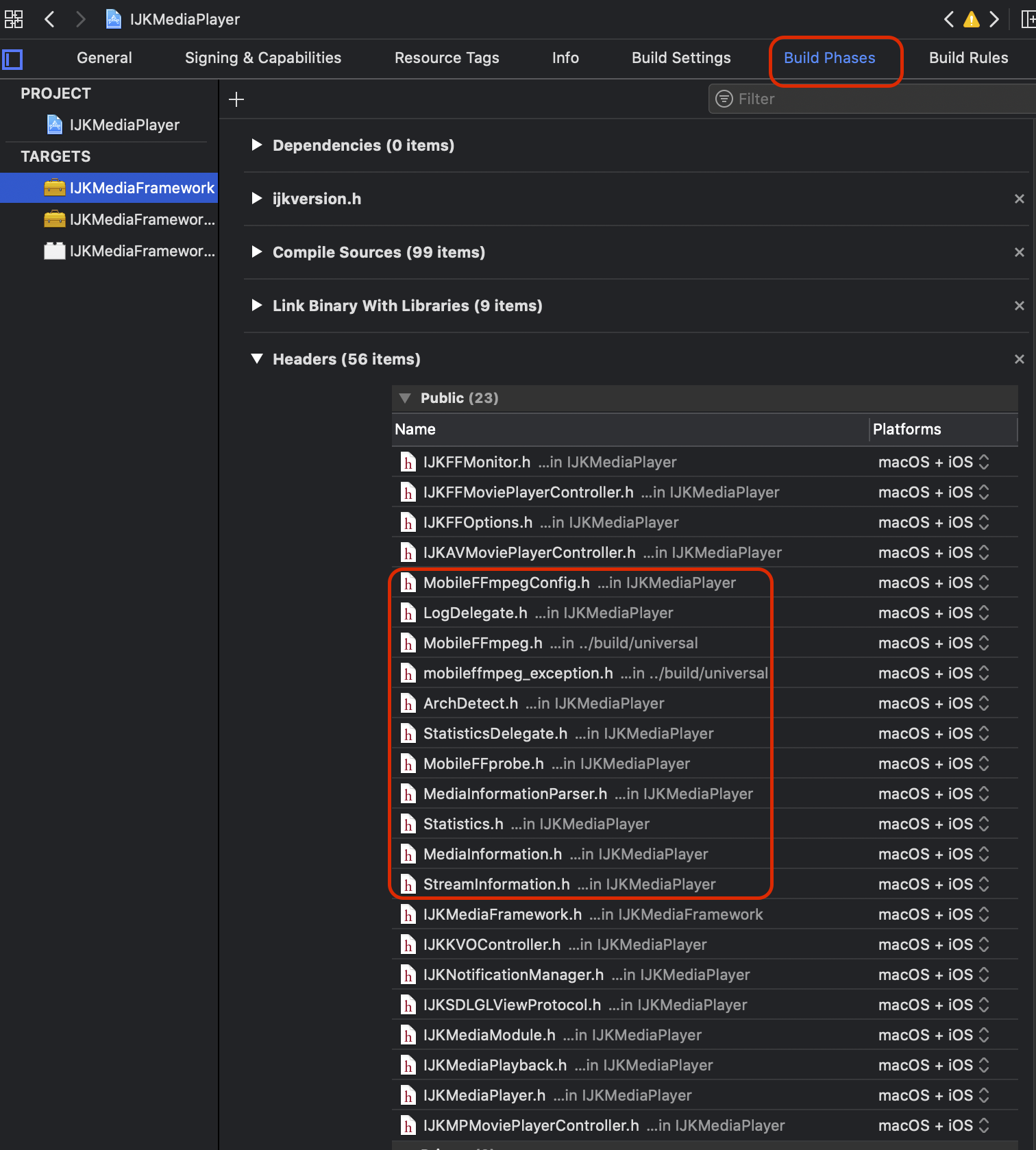 Framework库头文件设置